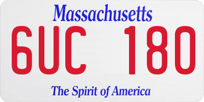 MA license plate 6UC180