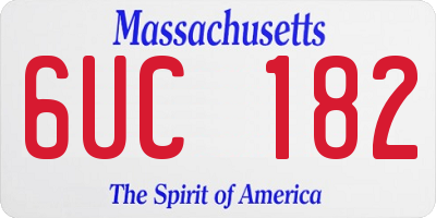 MA license plate 6UC182