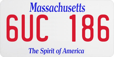 MA license plate 6UC186