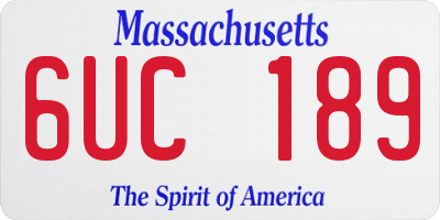 MA license plate 6UC189