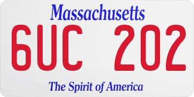 MA license plate 6UC202