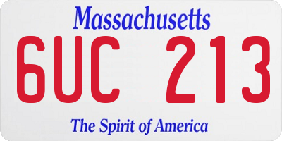 MA license plate 6UC213