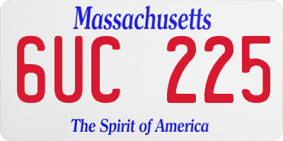MA license plate 6UC225