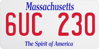 MA license plate 6UC230