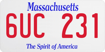 MA license plate 6UC231