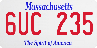 MA license plate 6UC235