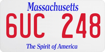 MA license plate 6UC248