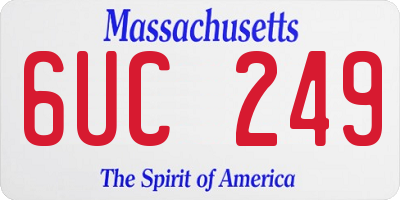 MA license plate 6UC249