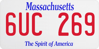 MA license plate 6UC269