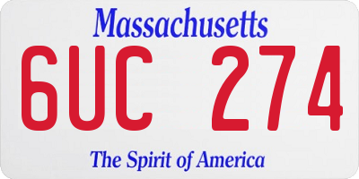 MA license plate 6UC274