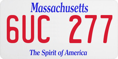 MA license plate 6UC277