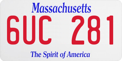 MA license plate 6UC281