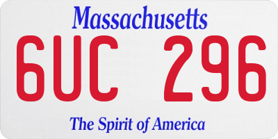 MA license plate 6UC296