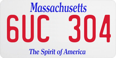 MA license plate 6UC304