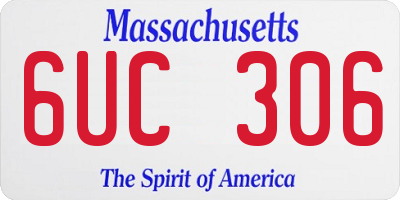 MA license plate 6UC306