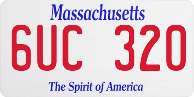 MA license plate 6UC320