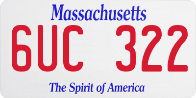 MA license plate 6UC322