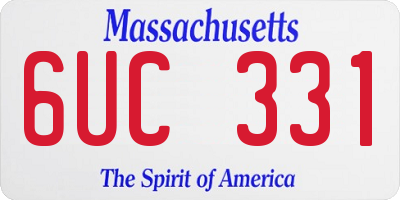 MA license plate 6UC331