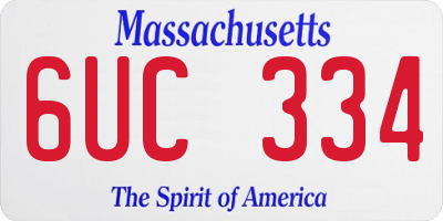 MA license plate 6UC334