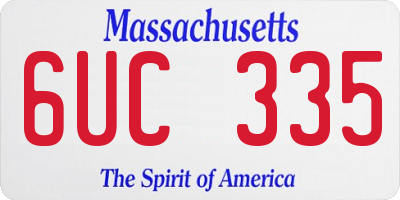 MA license plate 6UC335