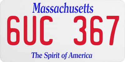 MA license plate 6UC367