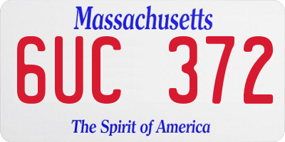 MA license plate 6UC372