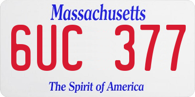 MA license plate 6UC377