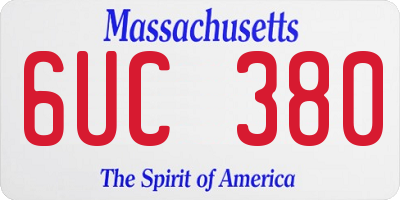 MA license plate 6UC380