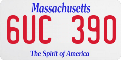 MA license plate 6UC390