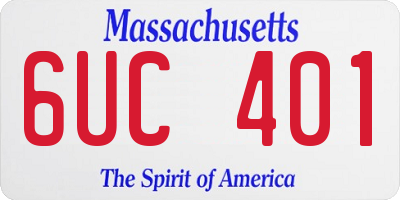 MA license plate 6UC401