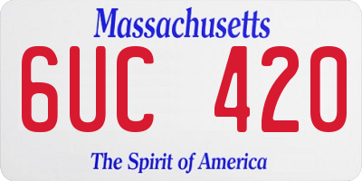 MA license plate 6UC420