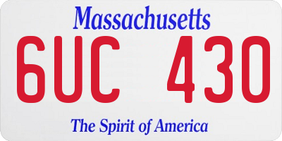 MA license plate 6UC430