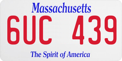 MA license plate 6UC439