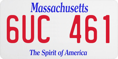 MA license plate 6UC461