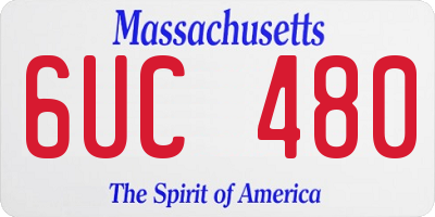 MA license plate 6UC480