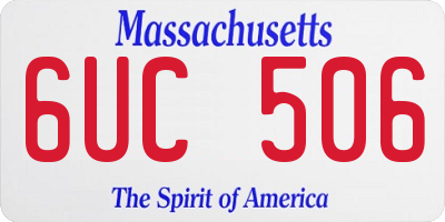 MA license plate 6UC506