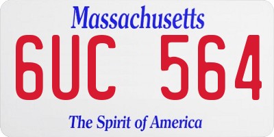 MA license plate 6UC564