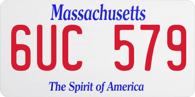 MA license plate 6UC579