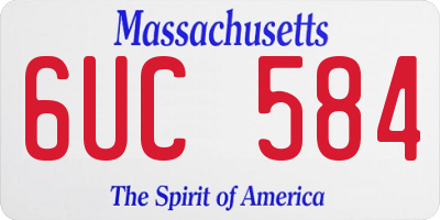 MA license plate 6UC584