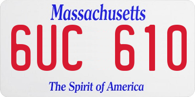 MA license plate 6UC610