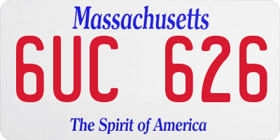 MA license plate 6UC626