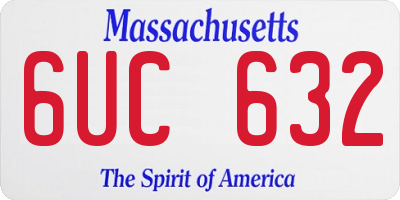 MA license plate 6UC632