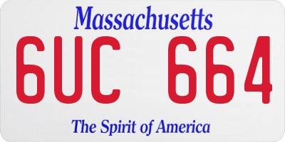 MA license plate 6UC664