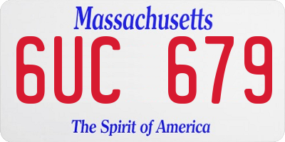 MA license plate 6UC679