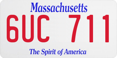 MA license plate 6UC711