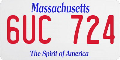 MA license plate 6UC724