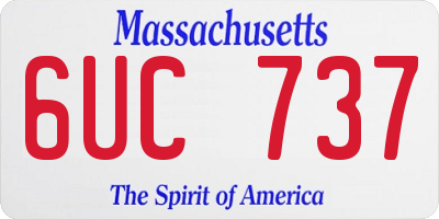 MA license plate 6UC737