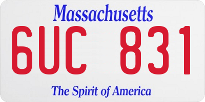 MA license plate 6UC831