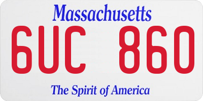 MA license plate 6UC860