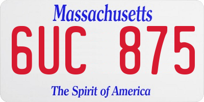MA license plate 6UC875
